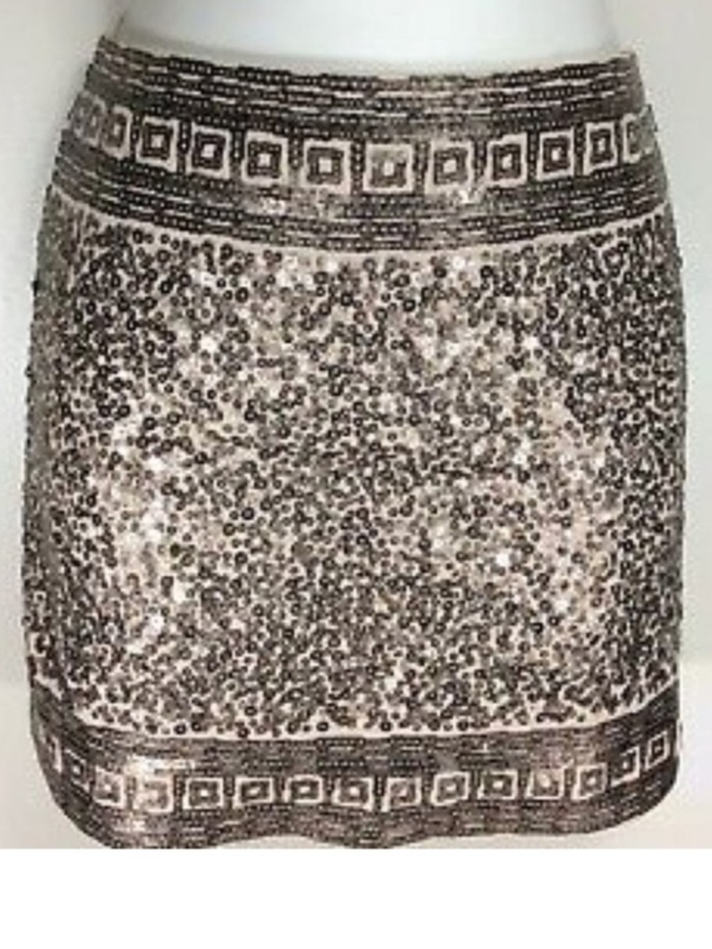 Gold Sequin Embellished Skirt - Picture 1 of 12